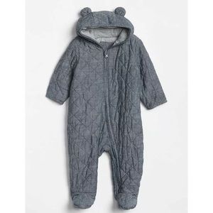 NWT Gap Factory Chambray Quilted Bunting 6-12m